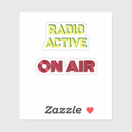 Radio actief / In de lucht Sticker (Vel)