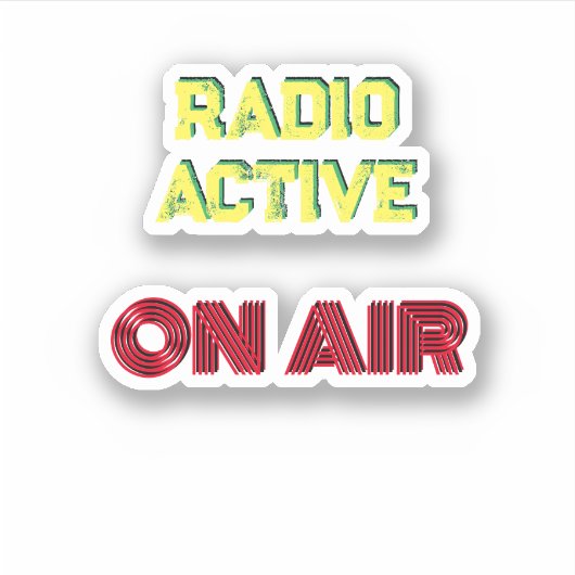 Radio actief / In de lucht Sticker (Voorkant)