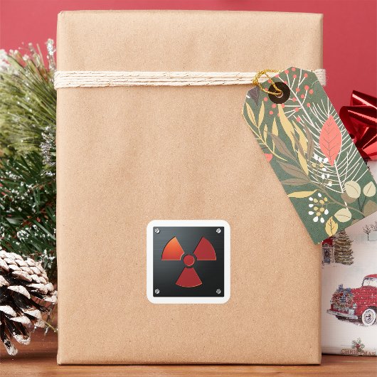 Radio Activity Sign Vierkante Sticker