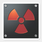 Radio Activity Sign Vierkante Sticker (Voorkant)