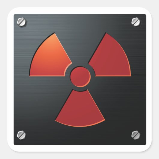 Radio Activity Sign Vierkante Sticker (Voorkant)