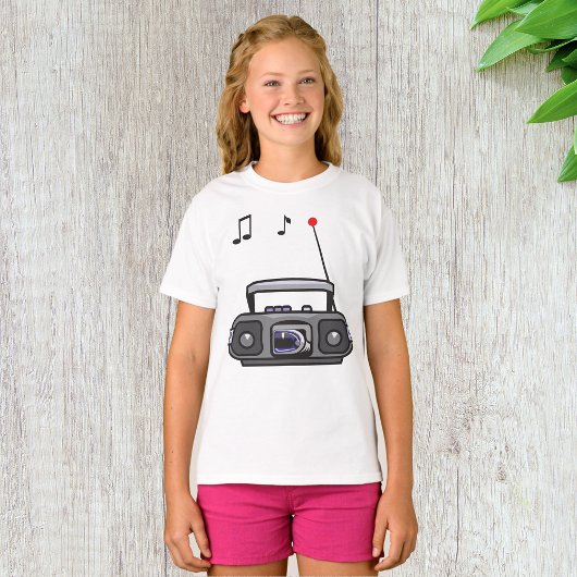 Radio Afspelen Muziek Meisjes T-shirt
