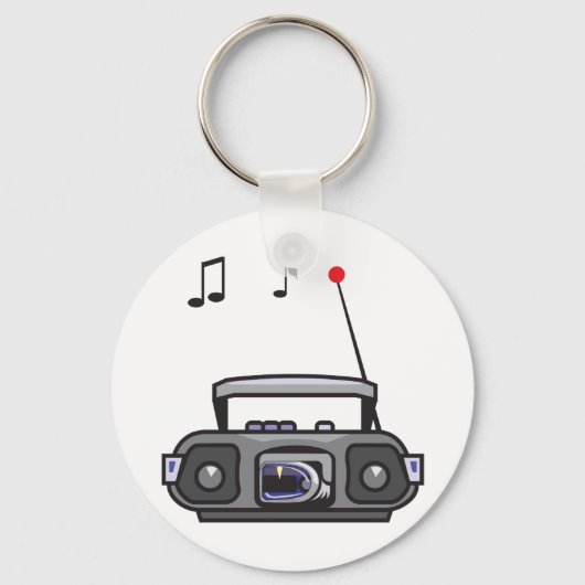 Radio afspelen Muziek Sleutelhanger (Achterkant)