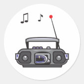 Radio afspelen Muziek Stickers (Voorkant)