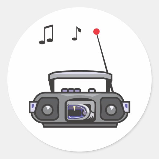 Radio afspelen Muziek Stickers (Voorkant)