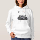 Radio Afspelen Muziek Vrouwen Hoodie (Voorkant)