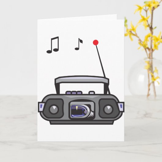 Radio afspelen Muziek Wenskaarten Kaart (Gele Bloem)