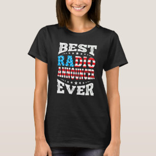 Radio Announcer 4e juli VS American Fl T-shirt