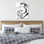 Radio Announcer Canvas Afdruk (Insitu (Slaapkamer))