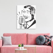 Radio Announcer Canvas Afdruk (Insitu (Woonkamer))