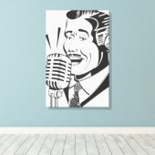 Radio Announcer Canvas Afdruk (Insitu (Houten vloer))