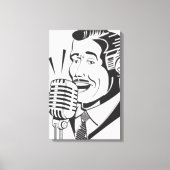Radio Announcer Canvas Afdruk