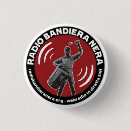 radio bandiera nera ronde button 3,2 cm