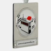 RADIO Banner Ornament Verzilverd Banner Ornament (Rechts)