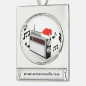 RADIO Banner Ornament Verzilverd Banner Ornament (Links)