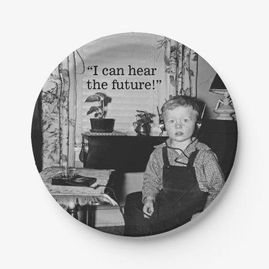 Radio Boy Graduation Party Papieren Bordje (Voorkant)