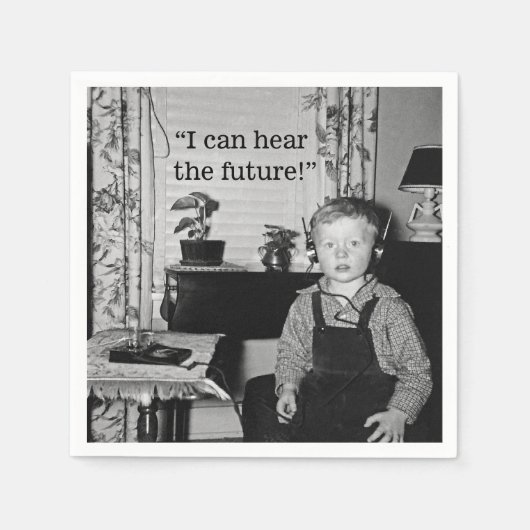 Radio Boy Graduation Party Servet (Voorkant)