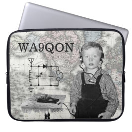 Radio Boy van de Vraag aanpassen Laptop Sleeve
