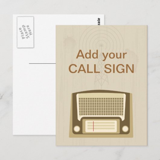  radio briefkaart (Voorkant / Achterkant)