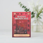 Radio Broadcast-Red Briefkaart (Staand voorkant)