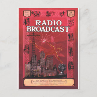 Radio Broadcast-Red Briefkaart