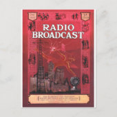 Radio Broadcast-Red Briefkaart (Voorkant)