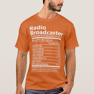 Radio Broadcaster Nutritional en Undeni T-shirt