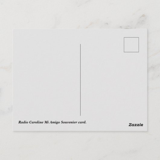 Radio Caroline 259 - Mi Amigo schip Briefkaart (Achterkant)