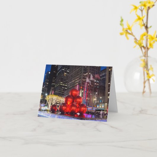 Radio City Kersttijd Kaart (Gele Bloem)