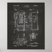 Radio Construction 1959 Patent Art Chalkboard Poster (Voorkant)