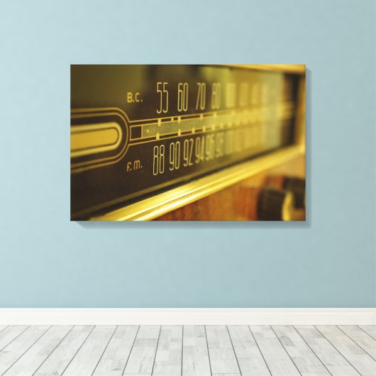  radio - De gloed Canvas Afdruk (Insitu (Houten vloer))