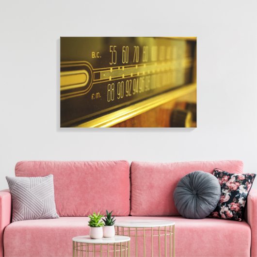 radio - De gloed Canvas Afdruk (Insitu (Woonkamer))