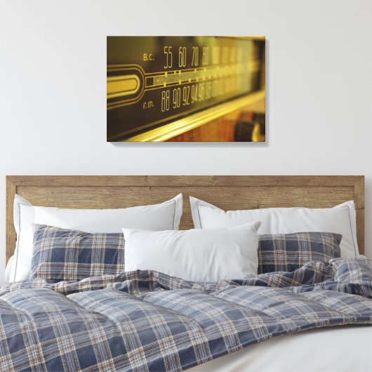  radio - De gloed Canvas Afdruk (Insitu (Slaapkamer))