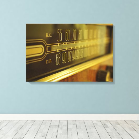  radio - De gloed Canvas Afdruk (Insitu (Houten vloer))