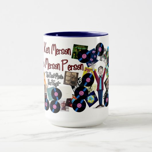 Radio disc-jockey Ken “The Merson Person” mug. Mok (Midden)