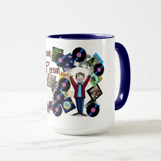Radio disc-jockey Ken “The Merson Person” mug. Mok (Voorkant rechts)