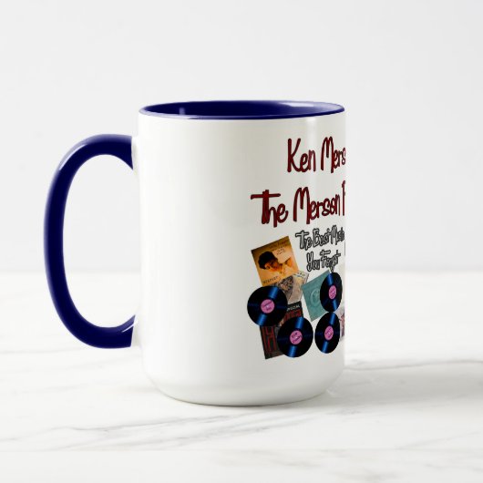 Radio disc-jockey Ken “The Merson Person” mug. Mug Mok (Links)