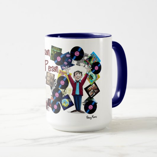 Radio disc-jockey Ken “The Merson Person” mug. Mug Mok (Voorkant rechts)