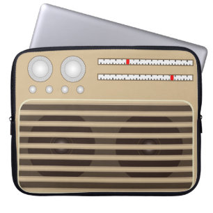 Radio-effect van de Retro van de noviteit Laptop Sleeve