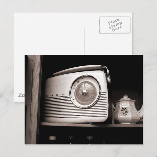 Radio en Teapot Briefkaart (Voorkant / Achterkant)