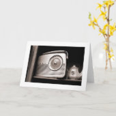 Radio en theepot kaart (Gele Bloem)