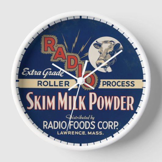 Radio Extra Grade Roller Proces Skim Milk Powder. (Voorkant)