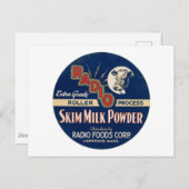 Radio Extra Grade Roller Proces Skim Milk Powder. Briefkaart (Voorkant / Achterkant)