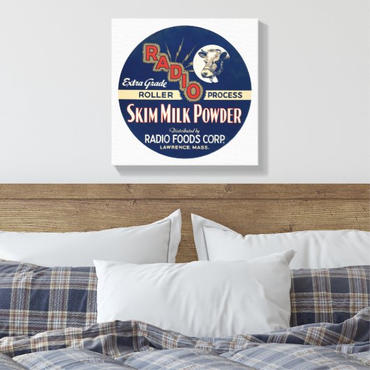 Radio Extra Grade Roller Proces Skim Milk Powder. Canvas Afdruk (Insitu (Slaapkamer))