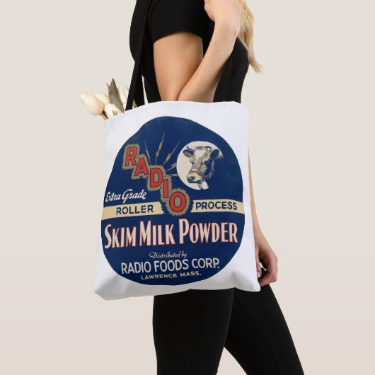 Radio Extra Grade Roller Proces Skim Milk Powder. Tote Bag (Dichtbij)