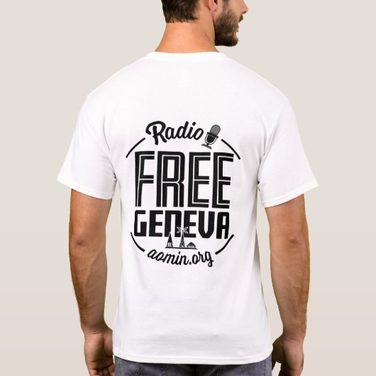 Radio Free Genève - Basis Shirt (Achterkant)