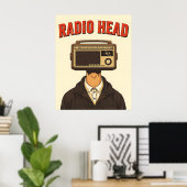 RADIO HEAD – Vintage Surreal Retro Poster (Thuiskantoor)