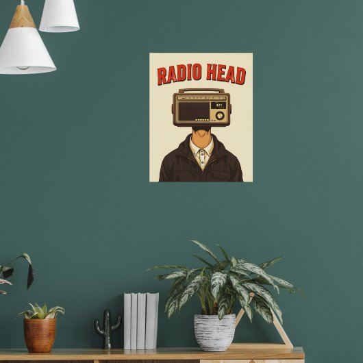 RADIO HEAD – Vintage Surreal Retro Poster (Woonkamer 1)