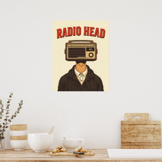 RADIO HEAD – Vintage Surreal Retro Poster (Keuken)