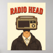 RADIO HEAD – Vintage Surrealistische Retro Poster  (Voorkant)